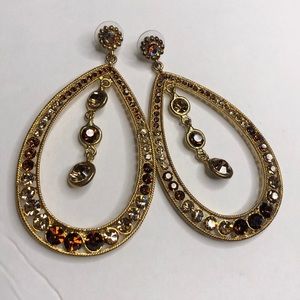 Fashion gold tear drop earrings